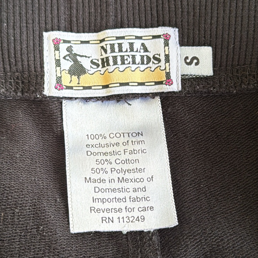 Nilla Shields colorful rainbow floral cotton drawstring Bermuda shorts small - Picture 10 of 10